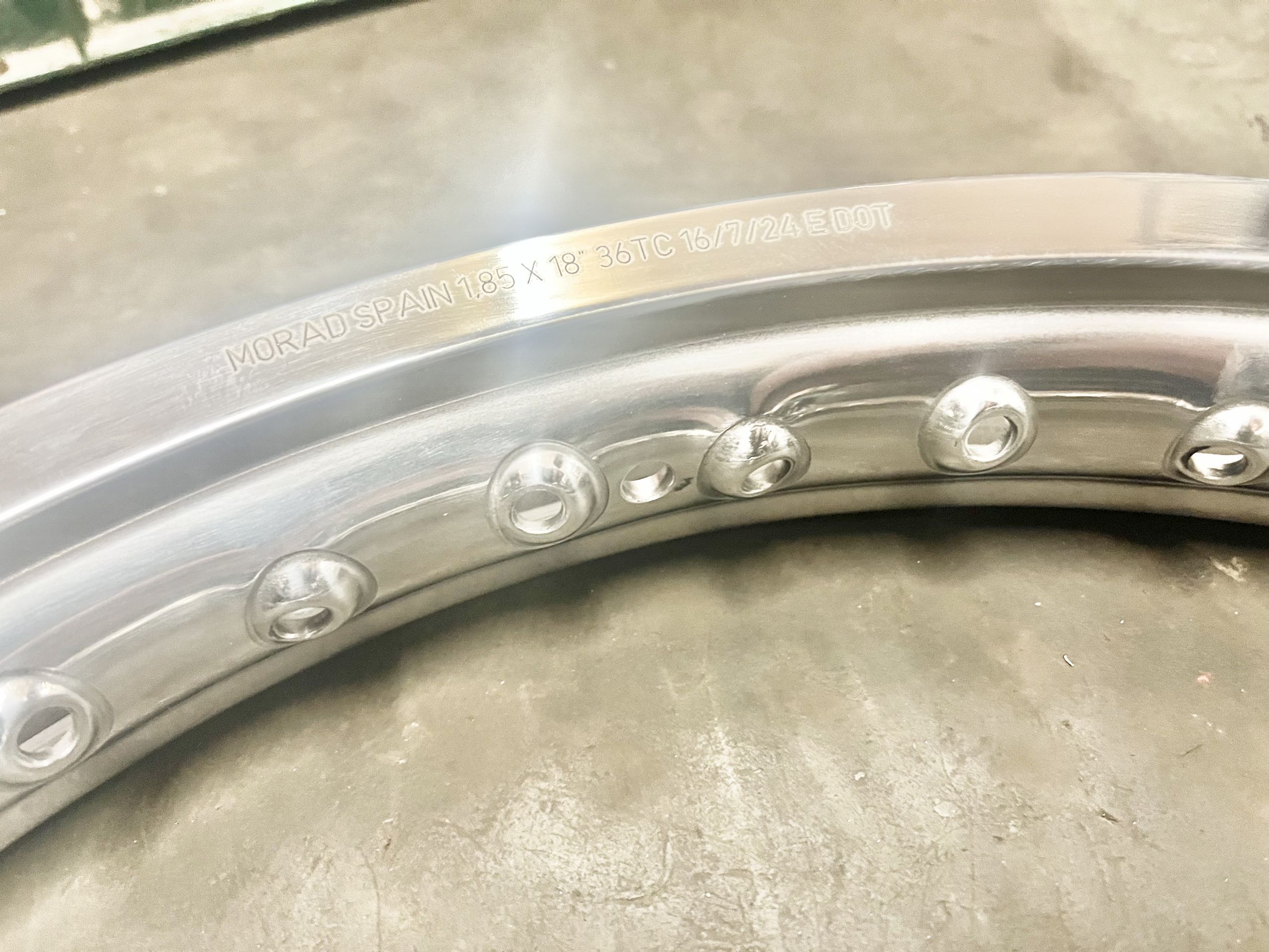 18'' MORAD Tubed Rim - 36 Hole - Classic Style - Image 2