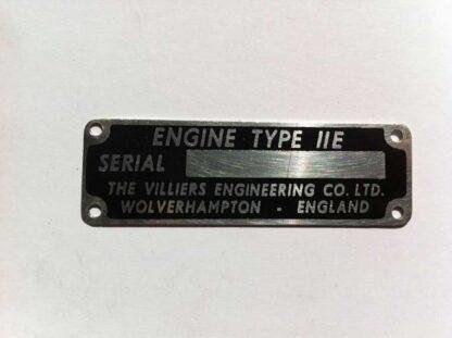 11E Engine ID Plate