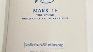 1F Operating instructions / parts list