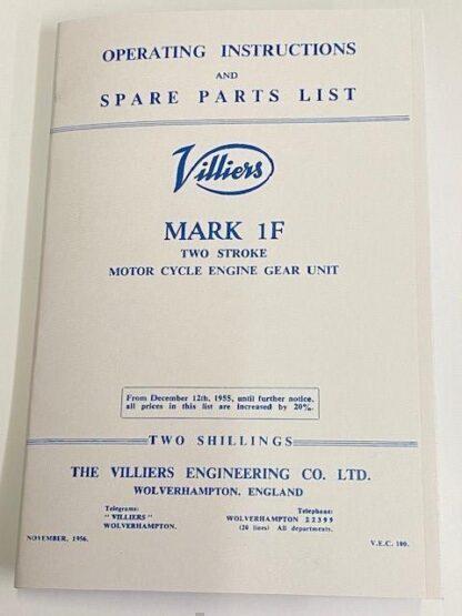 1F Operating instructions / parts list