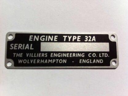 32A Engine ID Plate