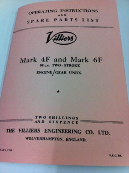 4F 6F  Parts & Operating Instructions Book