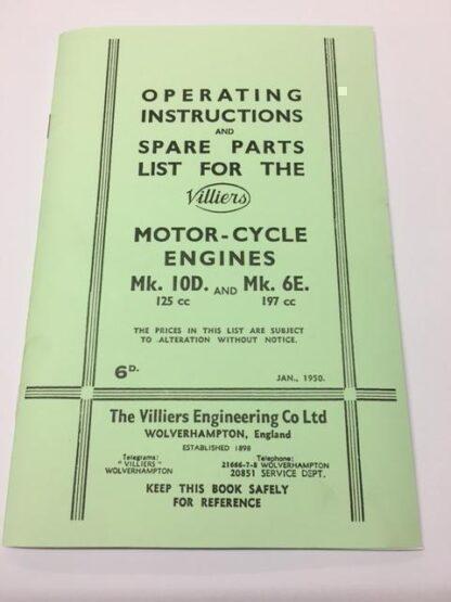10D / 6E Parts book and operating instructions