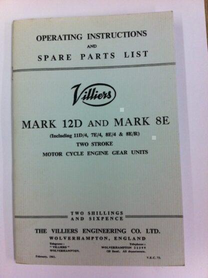 12D / 7E / 8E Parts & Operating Instructions Book